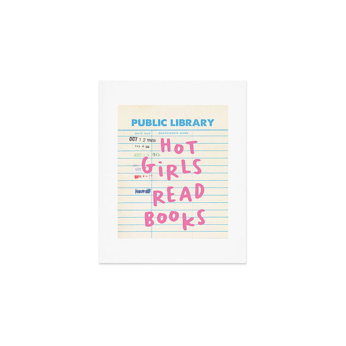 PublIc Library Card Hot Girls Read Books Art Print Gallery Image 1