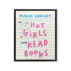PublIc Library Card Hot Girls Read Books Framed Canvas Print Gallery Image 6