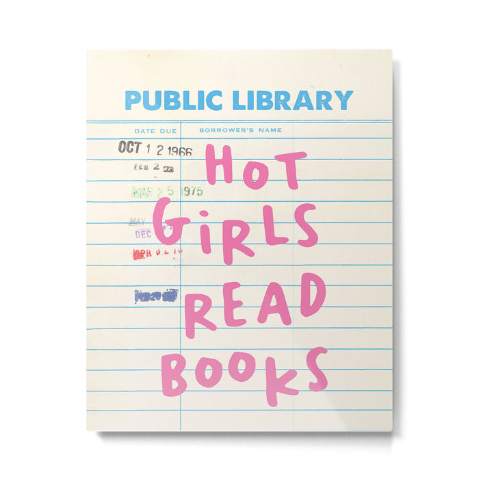 PublIc Library Card Hot Girls Read Books Metal Print Gallery Image 1