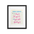 PublIc Library Card Hot Girls Read Books Framed Art Print Gallery Image 5