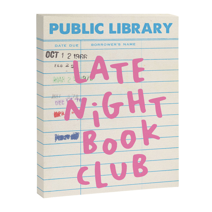Public Library Late Night Book Club Canvas Print Gallery Image 1