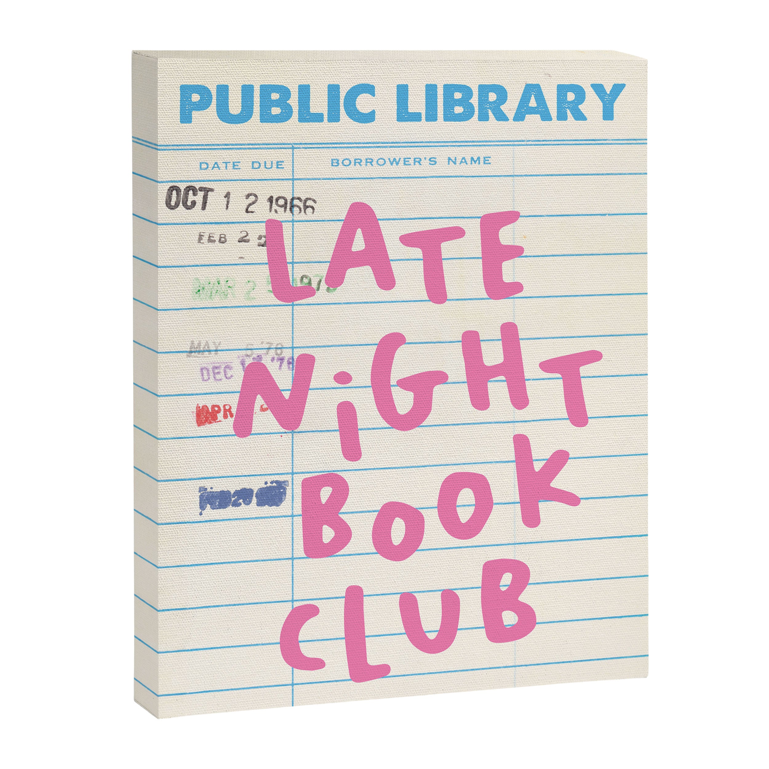 Public Library Late Night Book Club Canvas Print Gallery Image 6