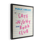 Public Library Late Night Book Club Framed Canvas Print Gallery Image 2