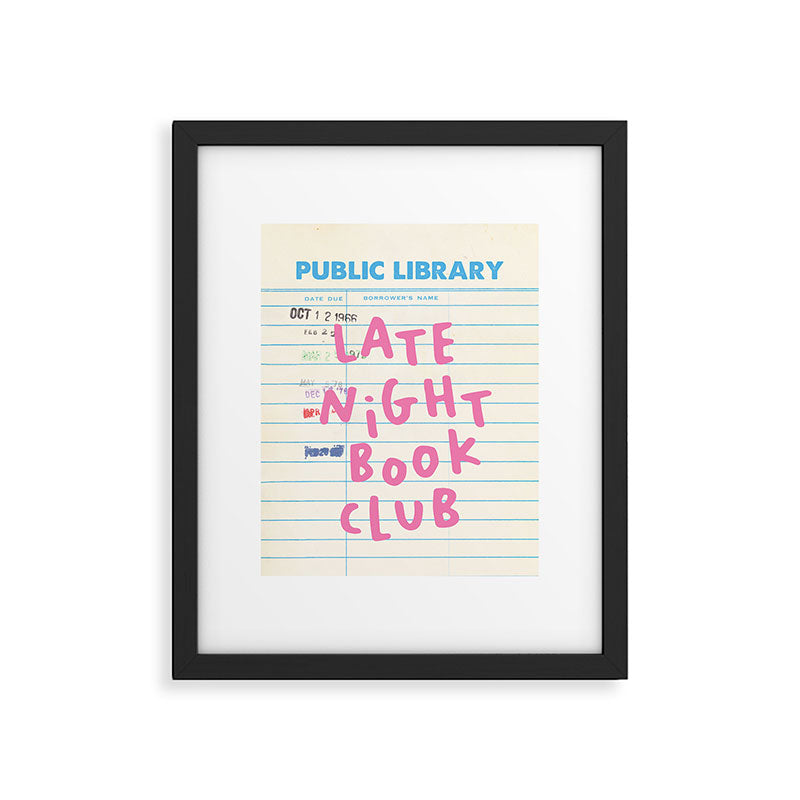 Public Library Late Night Book Club Framed Art Print Gallery Image 5