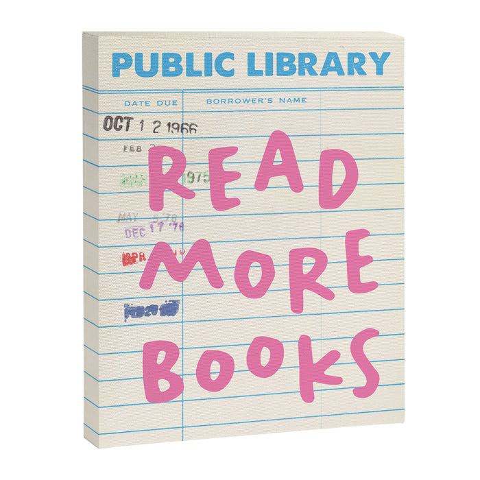 Public Library Read More Books Canvas Print Gallery Image 1