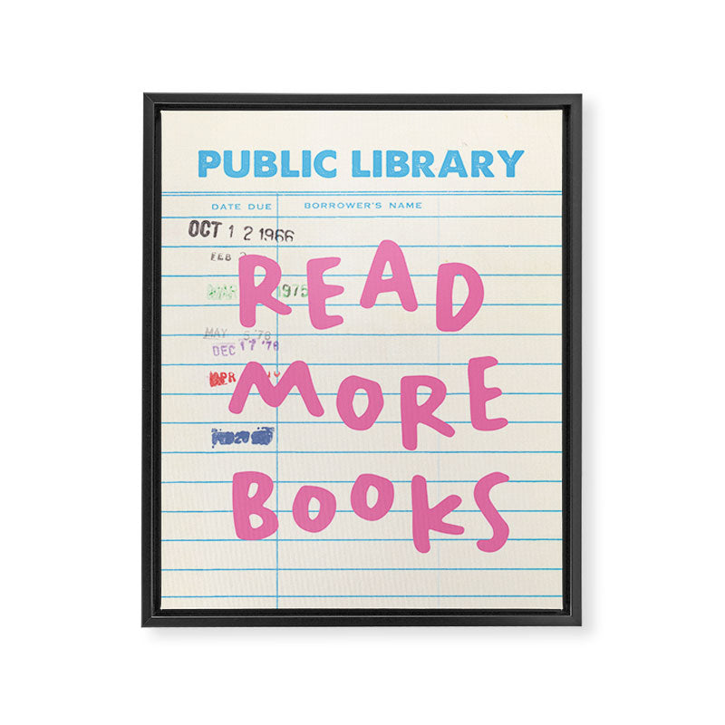 Public Library Read More Books Framed Canvas Print Gallery Image 6