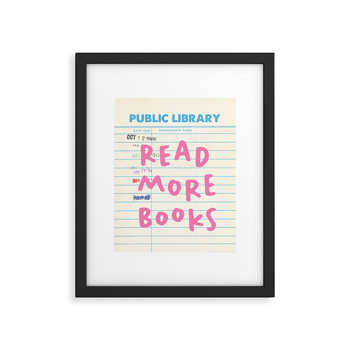 Public Library Read More Books Framed Art Print Gallery Image 1