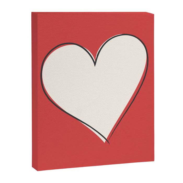Red Heart Canvas Print Gallery Image 1