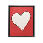 Red Heart Framed Canvas Print Gallery Image 6