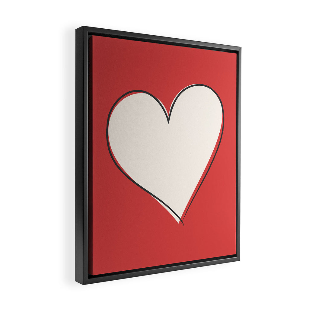 Red Heart Framed Canvas Print Gallery Image 2