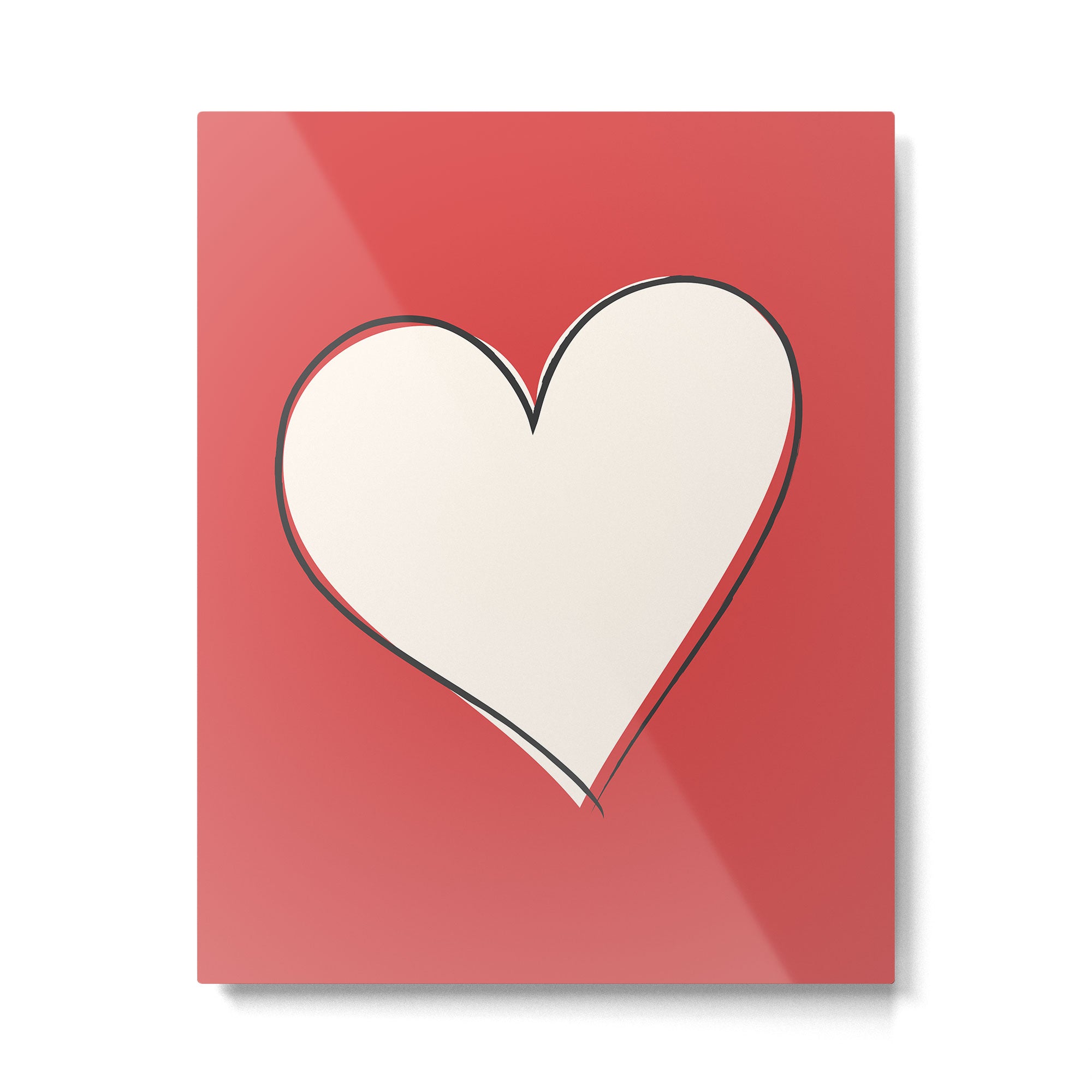 Red Heart Metal Print Gallery Image 4