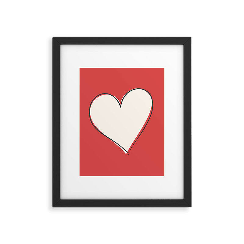 Red Heart Framed Art Print Gallery Image 5