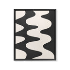 Retro Abstract Black White Framed Canvas Print Gallery Image 6