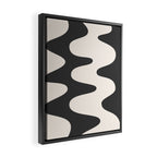 Retro Abstract Black White Framed Canvas Print Gallery Image 2