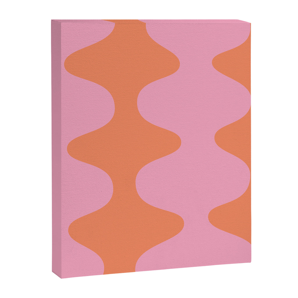 Retro Abstract Orange Pink Canvas Print Gallery Image 6