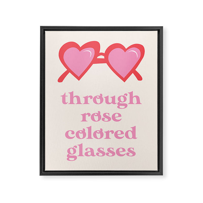 Rose Glasses Framed Canvas Print Gallery Image 1