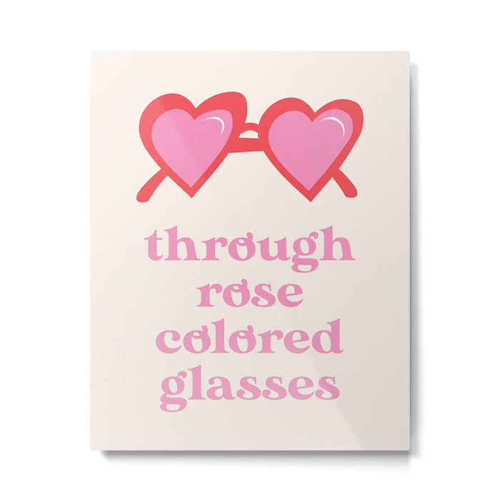 Rose Glasses Metal Print Gallery Image 1