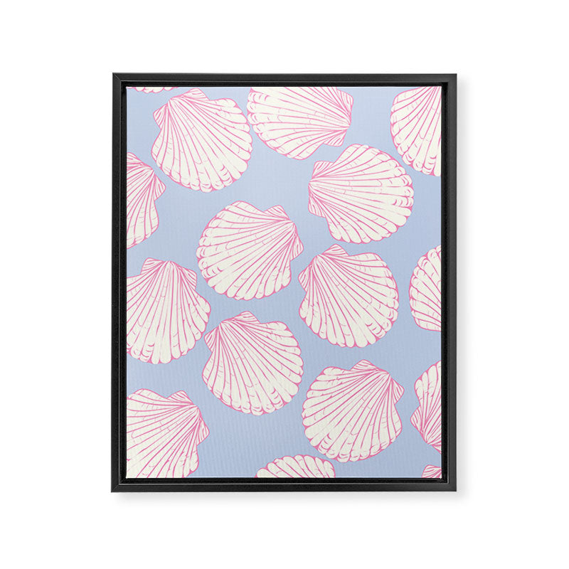 Seashell Pattern Framed Canvas Print Gallery Image 6