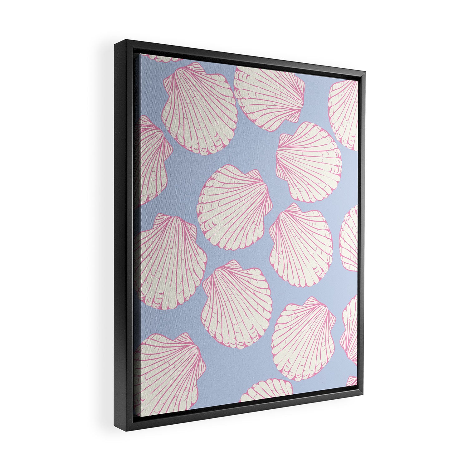 Seashell Pattern Framed Canvas Print Gallery Image 2