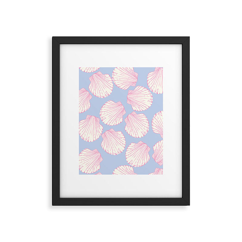 Seashell Pattern Framed Art Print Gallery Image 5