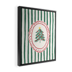 Striped Christmas Tree Frame Framed Canvas Print Gallery Image 2