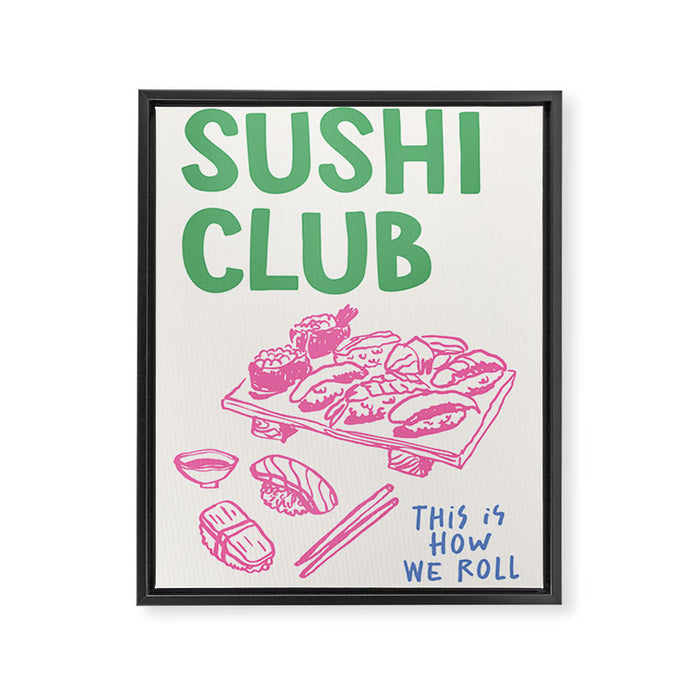 Sushi Club Framed Canvas Print Gallery Image 1