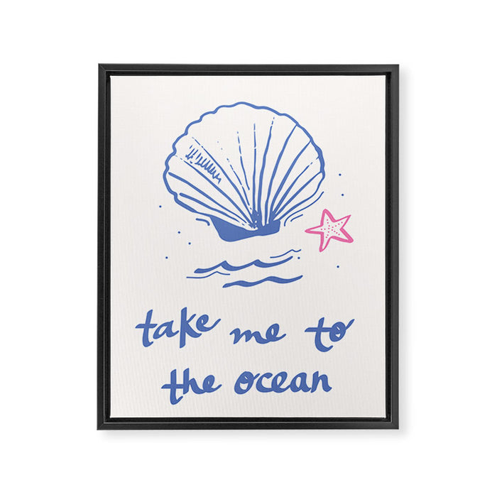 Take Me to the Ocean Framed Canvas Print Gallery Image 1