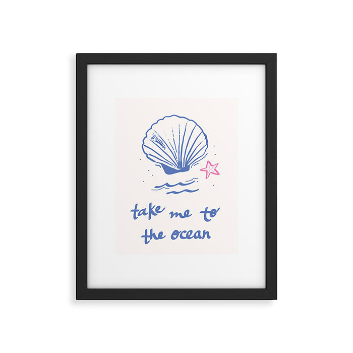 Take Me to the Ocean Framed Art Print Gallery Image 1