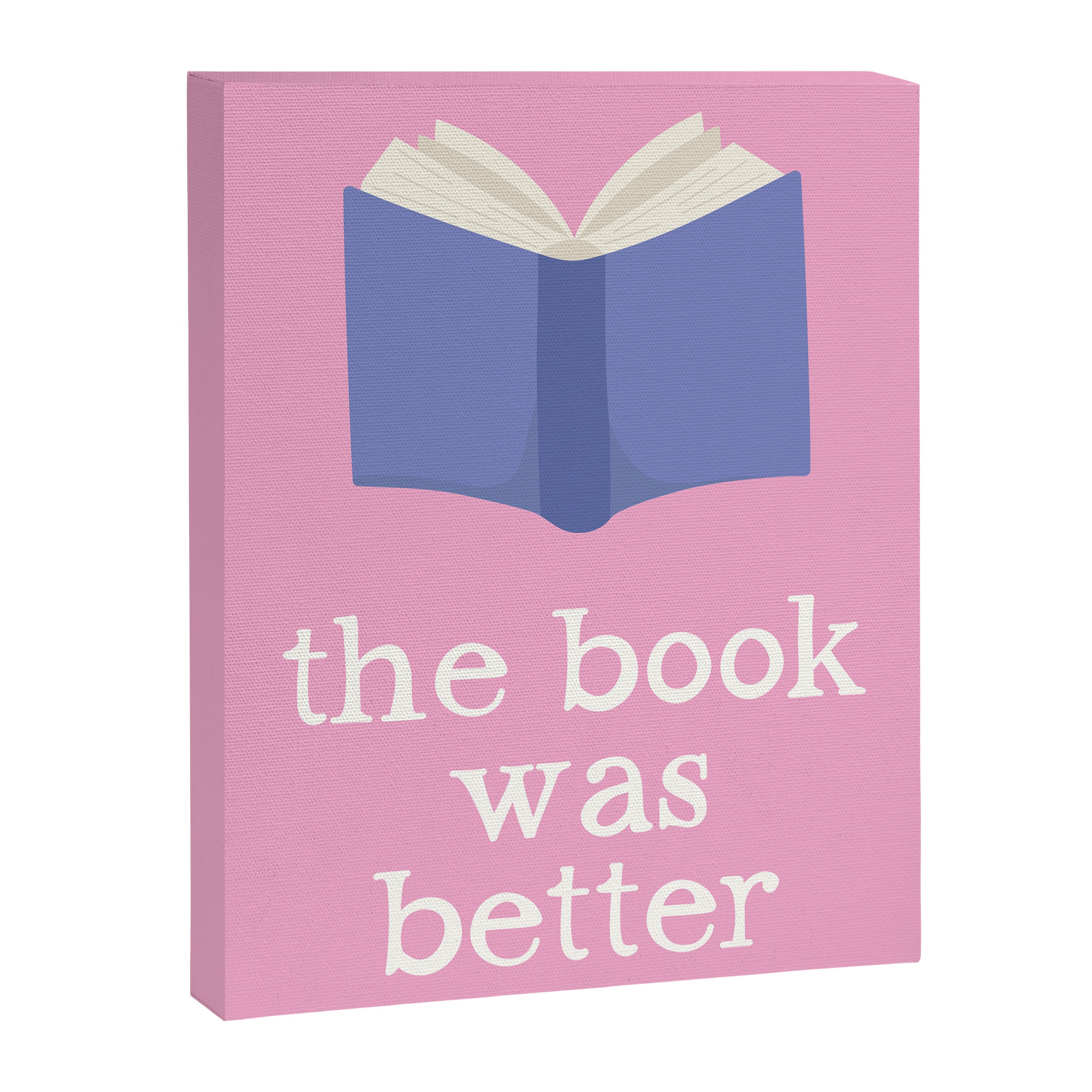 The Book Was Better Pink Canvas Print Gallery Image 6