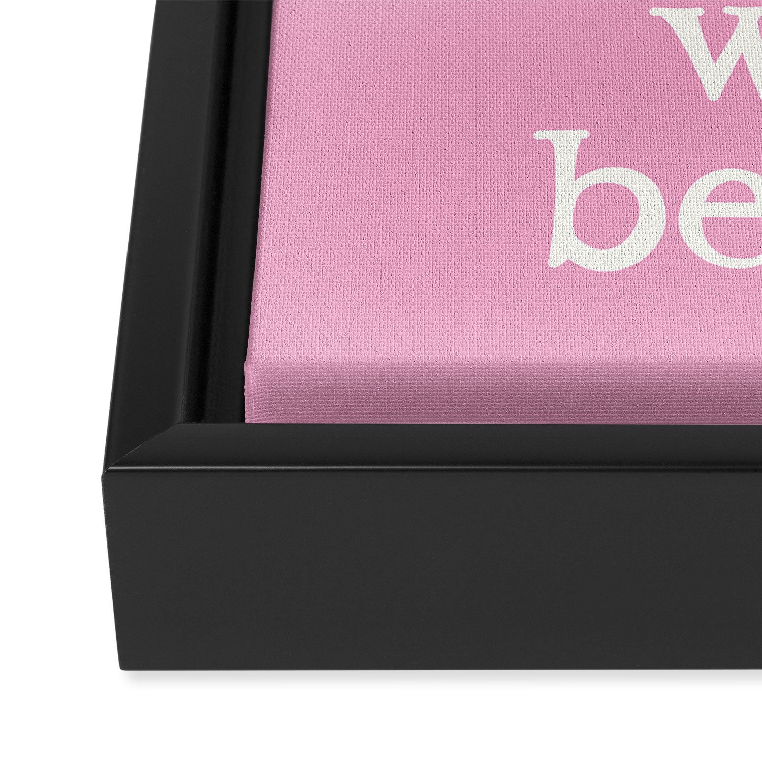 The Book Was Better Pink Framed Canvas Print Gallery Image 3