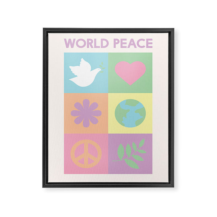 World Peace Framed Canvas Print Gallery Image 1
