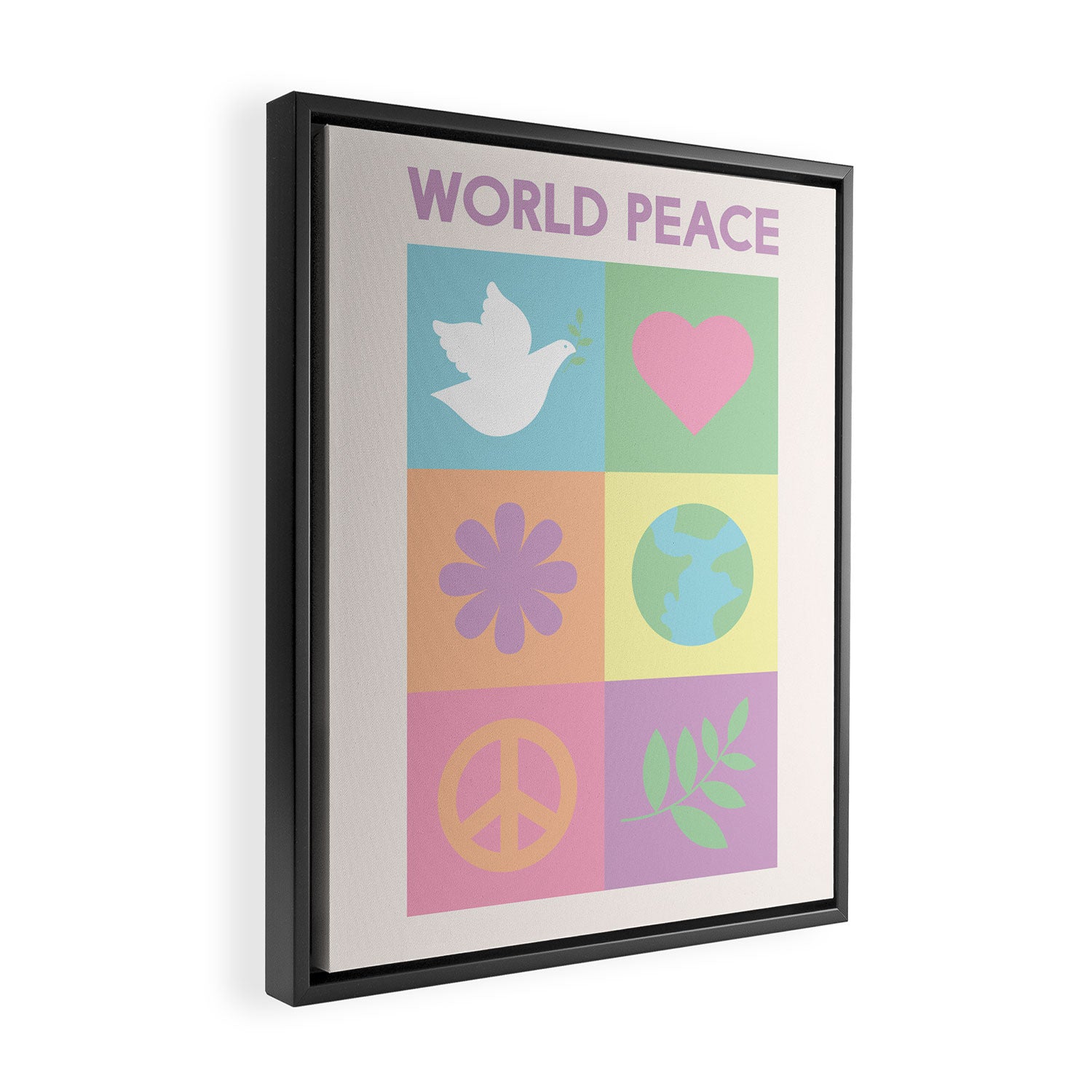 World Peace Framed Canvas Print Gallery Image 2