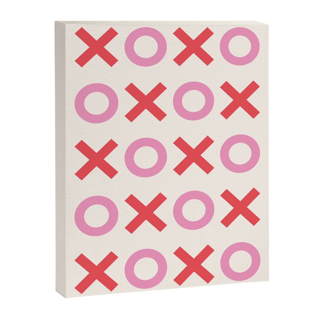XOXO Pink Red Canvas Print Gallery Image 6