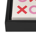 XOXO Pink Red Framed Canvas Print Gallery Image 3
