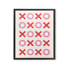 XOXO Pink Red Framed Canvas Print Gallery Image 6