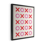 XOXO Pink Red Framed Canvas Print Gallery Image 2