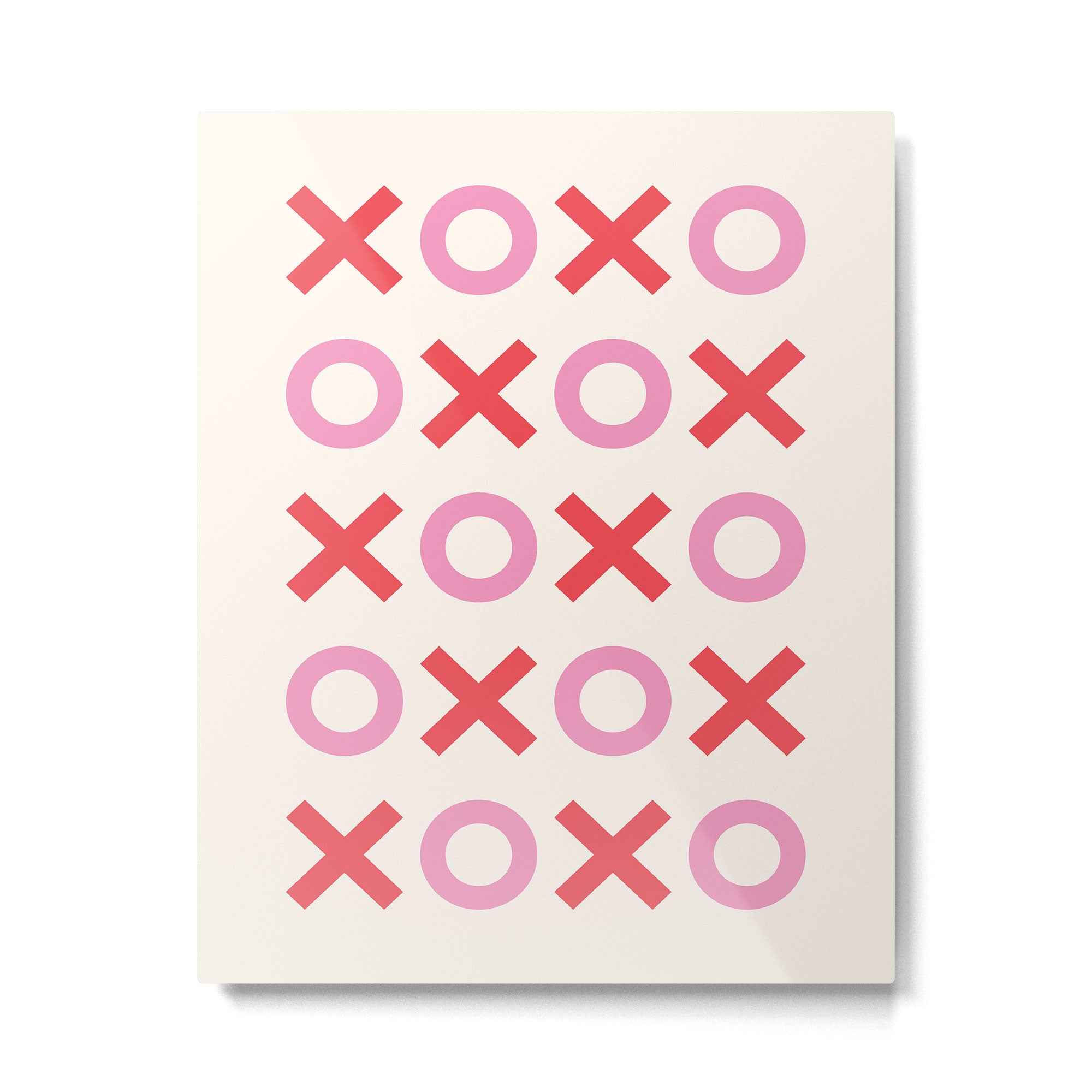 XOXO Pink Red Metal Print Gallery Image 4