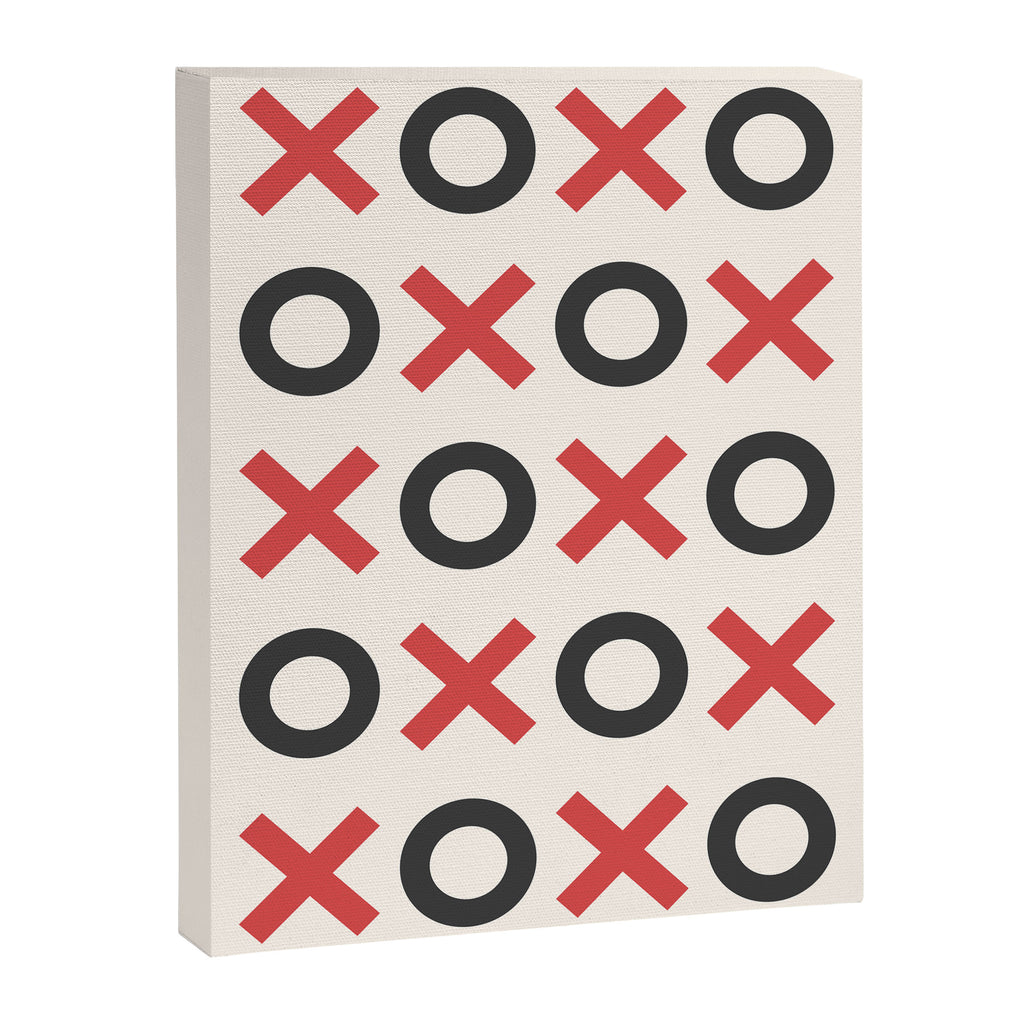 XOXO Red Black Canvas Print Gallery Image 6