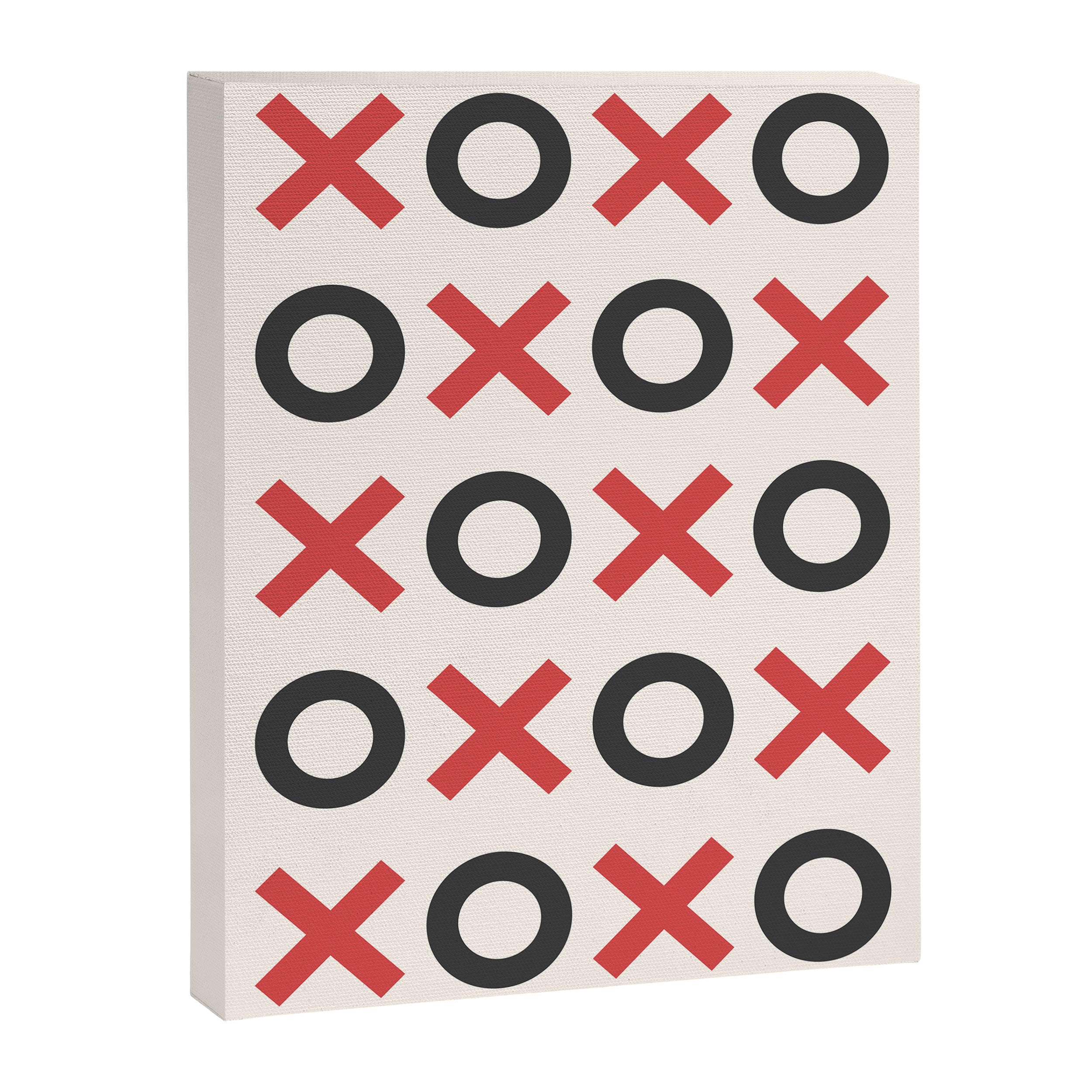 XOXO Red Black Canvas Print Gallery Image 6