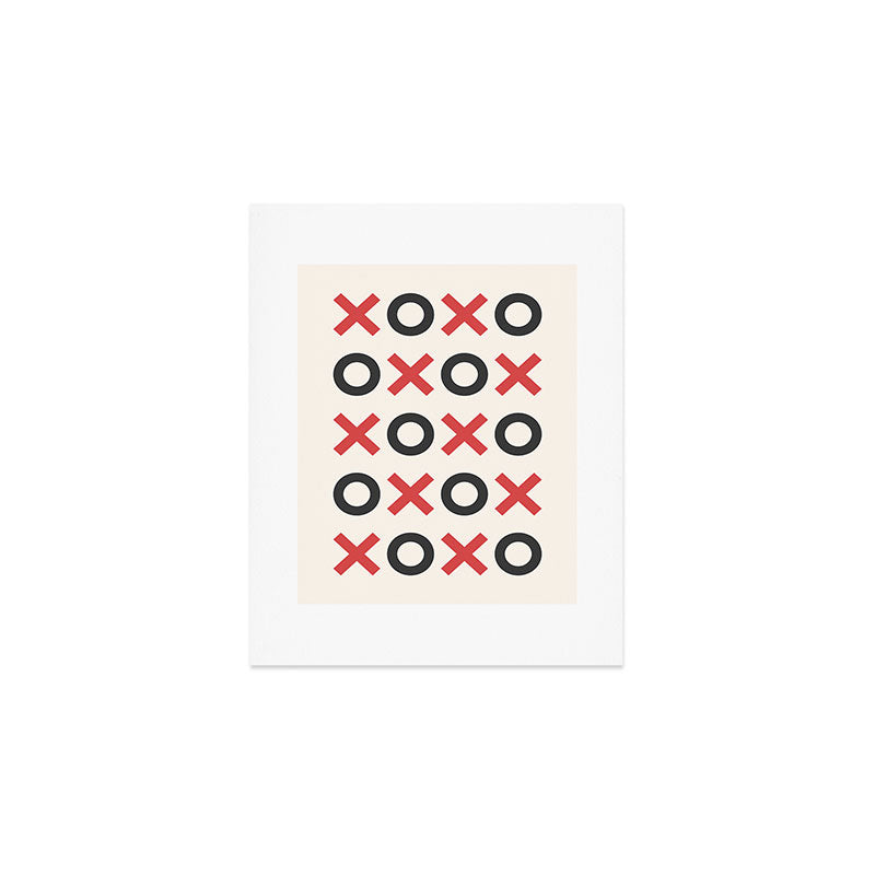 XOXO Red Black Art Print Gallery Image 1