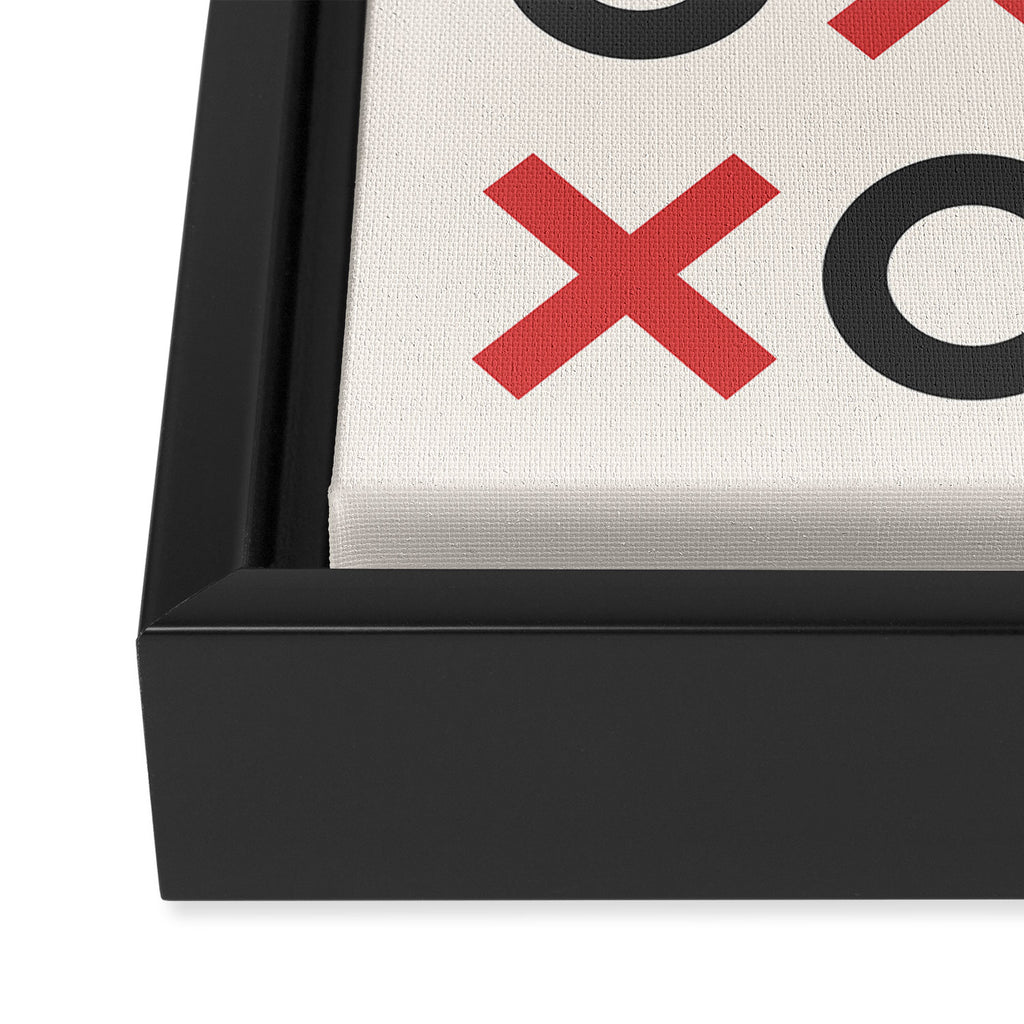 XOXO Red Black Framed Canvas Print Gallery Image 3