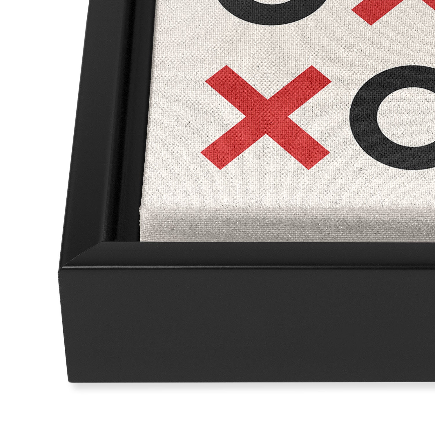 XOXO Red Black Framed Canvas Print Gallery Image 3