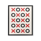 XOXO Red Black Framed Canvas Print Gallery Image 6