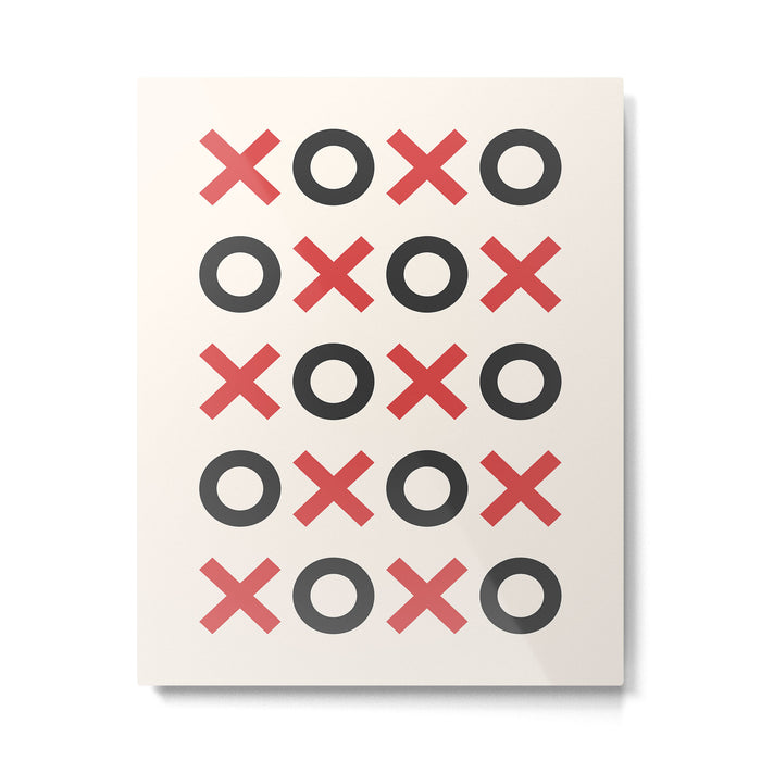 XOXO Red Black Metal Print Gallery Image 1