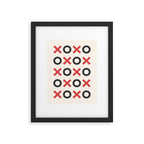 XOXO Red Black Framed Art Print Gallery Image 5