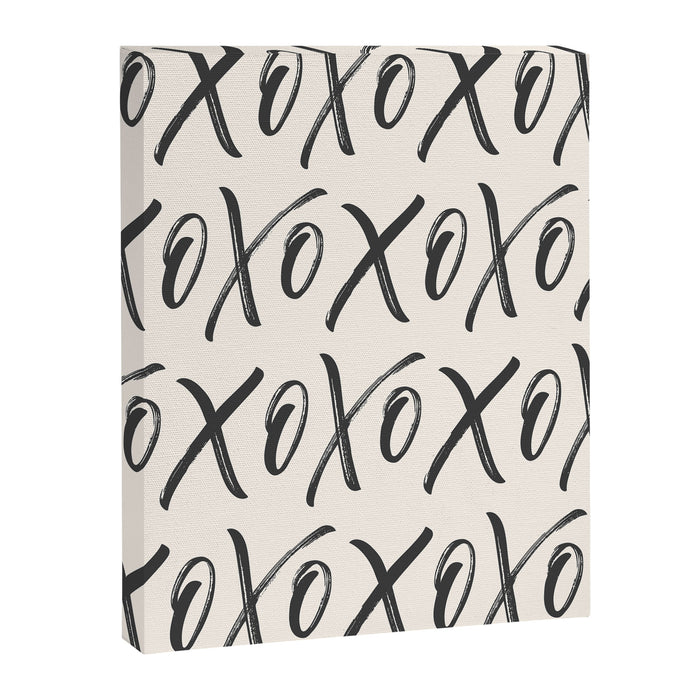 XOXO Script Black Canvas Print Gallery Image 1