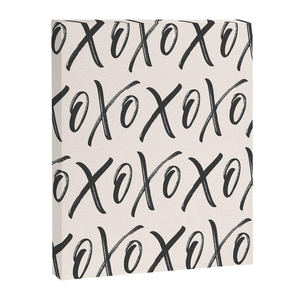 XOXO Script Black Canvas Print Gallery Image 6