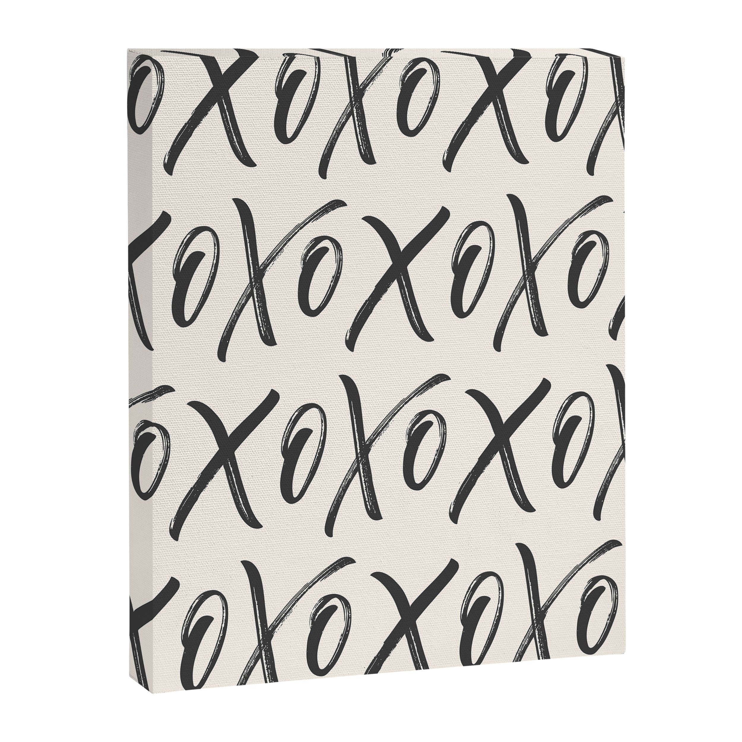 XOXO Script Black Canvas Print Gallery Image 6