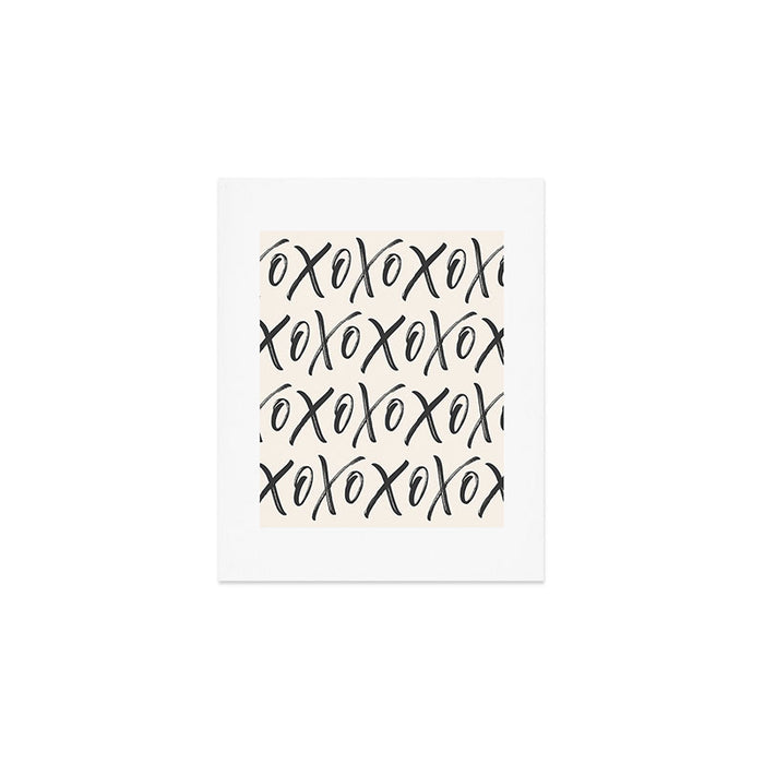 XOXO Script Black Art Print Gallery Image 1