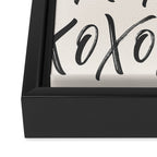XOXO Script Black Framed Canvas Print Gallery Image 3